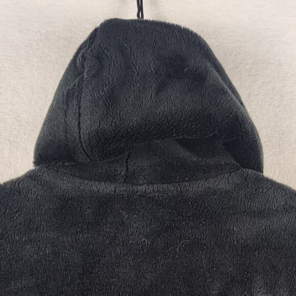 NILS Vintage Hooded Fleece Coat Women’s SZ M Black Long Button Front Lined EUC - Picture 10 of 16